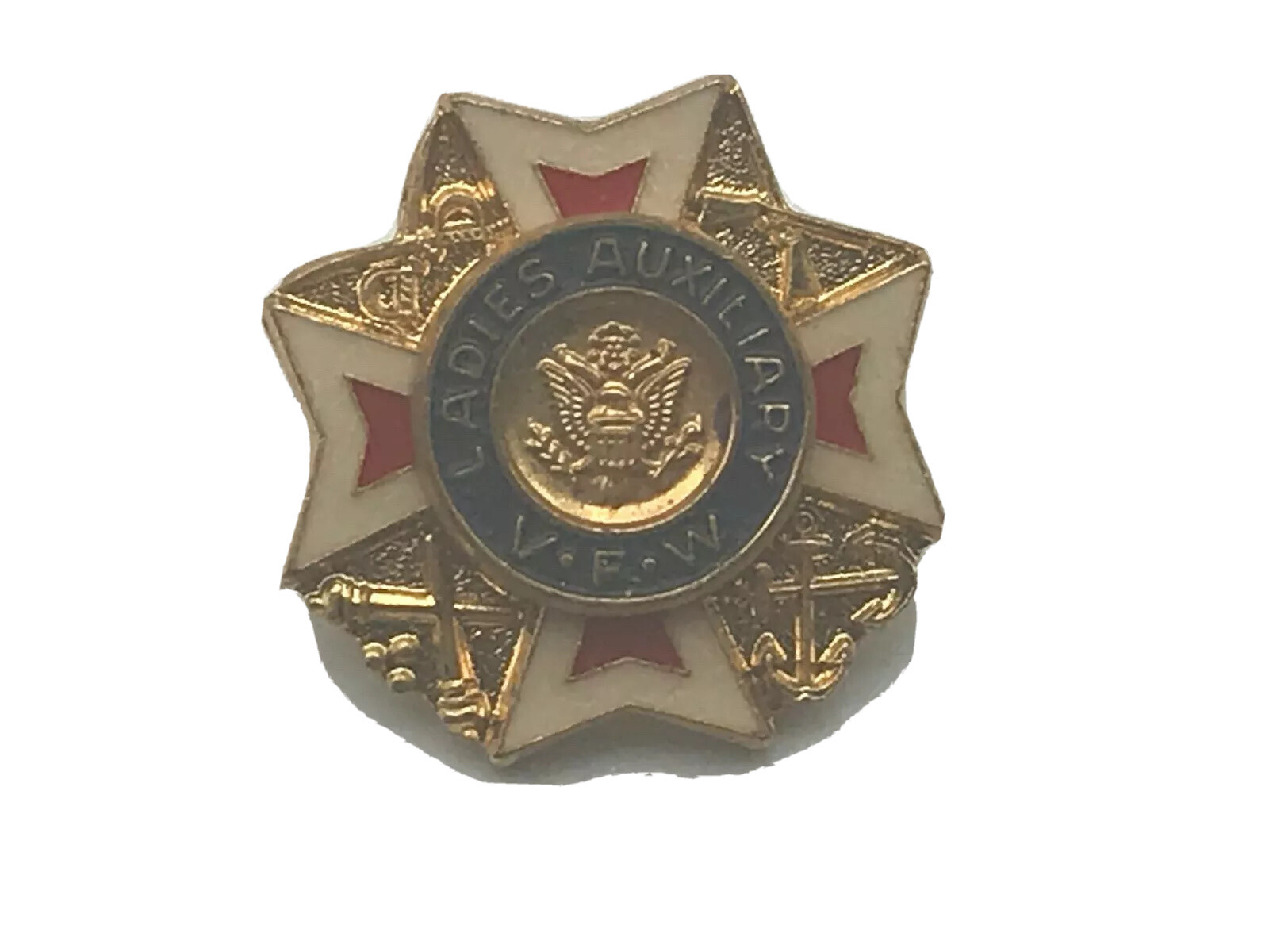 VFW Ladies Auxiliary Lapel Pin Small Veterans Of Foreign Wars Cross