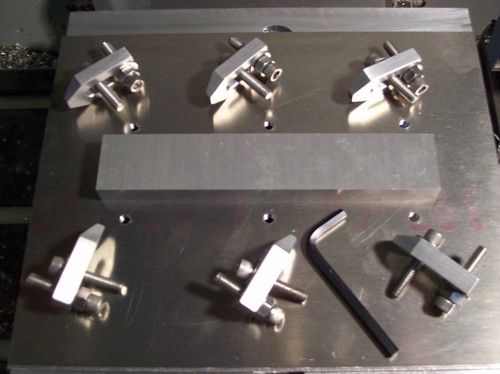 SQUARE ROUGH CUT ! 1/4 20, 1 INCH "WIDE BODY" ALUMINUM CLAMP SET OF FOUR ! - Picture 11 of 12