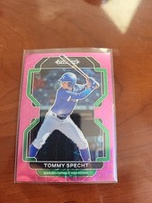 2022 Panini Prizm Draft Picks #PDP169 Tommy Specht Neon Pink Velocity Prizm 