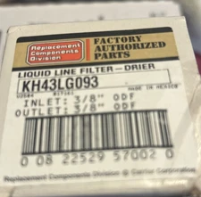 FACTORY AUTHORIZED PARTS (CARRIER) LIQUUID LINE FILTER-DRYER # KH43LG093