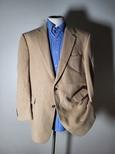 46R Jos A Bank Beige Tan Brown Plush Camel Hair Tweed Jacket Blazer Sport Coat