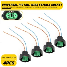 Wire Pigtail Female C H11 Two Harness Fog Light Lamp Bulb Socket Connector Plug
