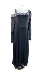Black Cold Shoulder 3XL Party Evening Dress
