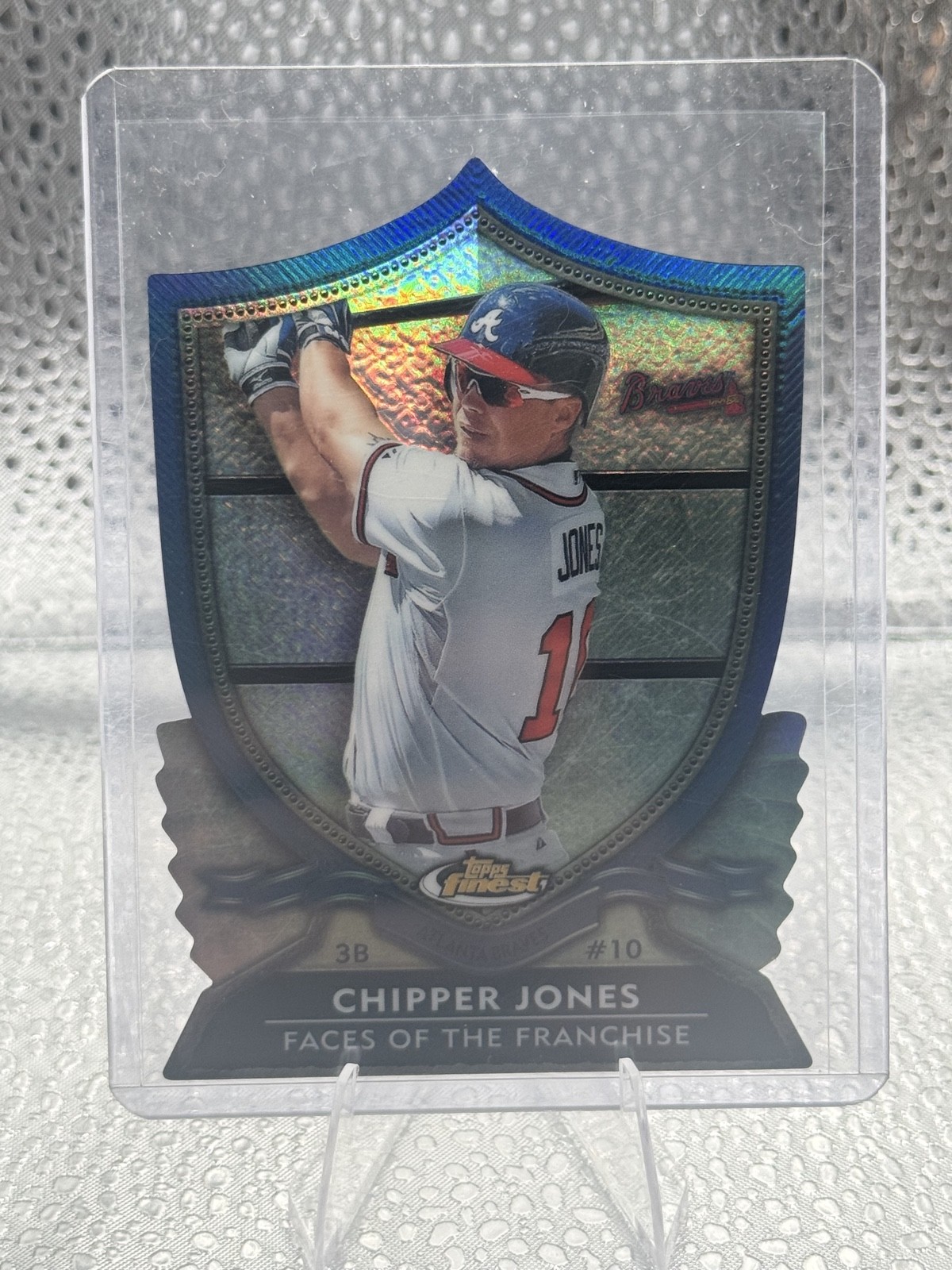 2012 Topps Finest - Faces of the Franchise Die-Cut Chipper Jones #FF-CJ
