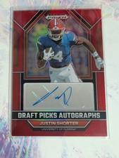 2023 Panini Prizm Draft Picks - Draft Picks Autographs Justin Shorter Red /199