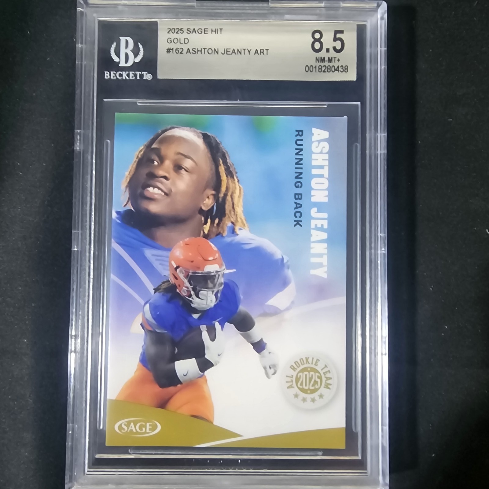 2025 SAGE HIT Gold #162 Ashton Jeanty ART BGS 8.5
