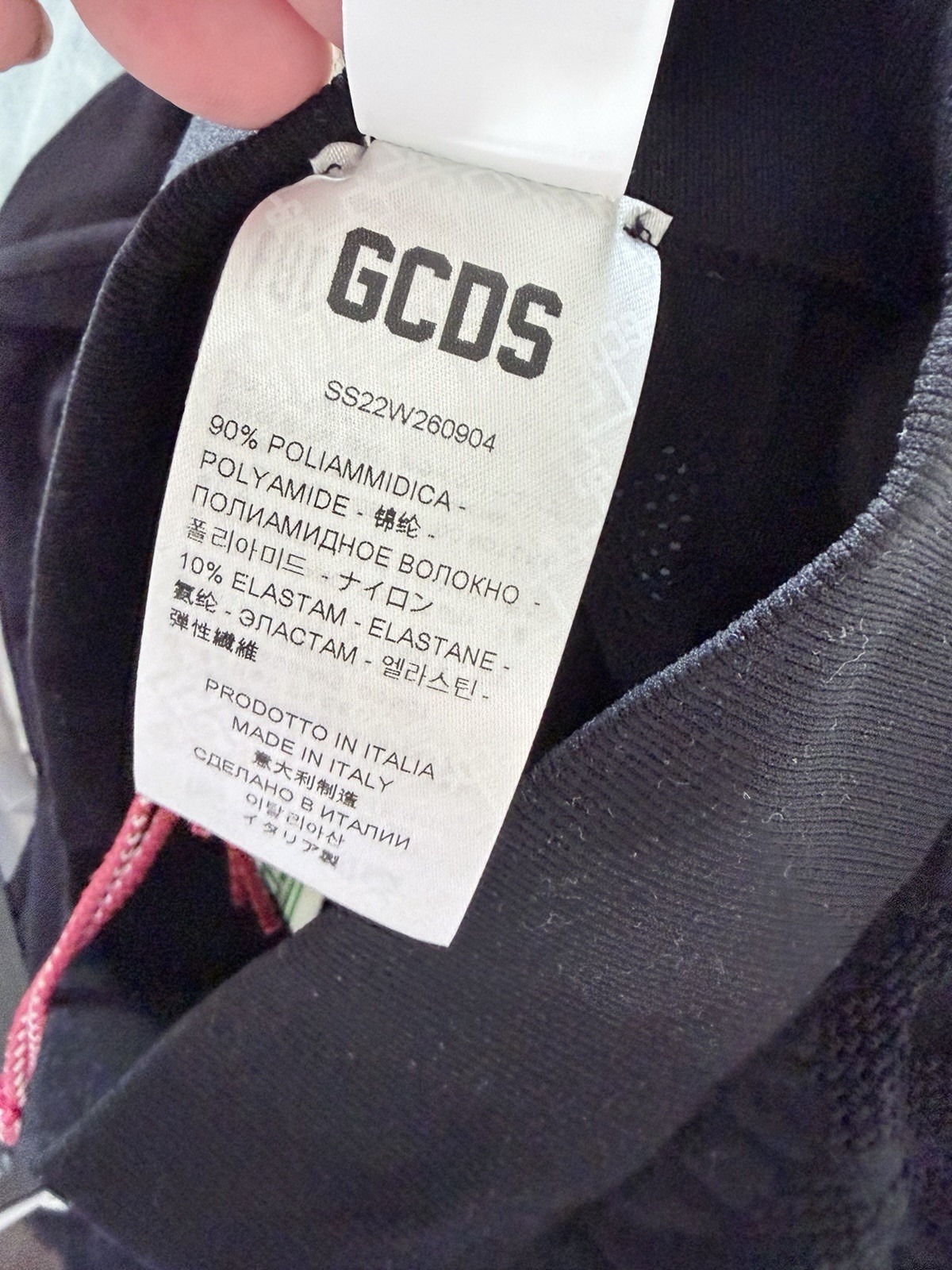 GCDS Short Leggings featuring a branded tag, Black, Size Small, New