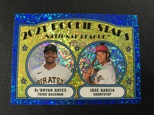 2021 Topps Heritage #97 Rookie Stars Ke'Bryan Hayes / Jose Garcia Blue Sparkle