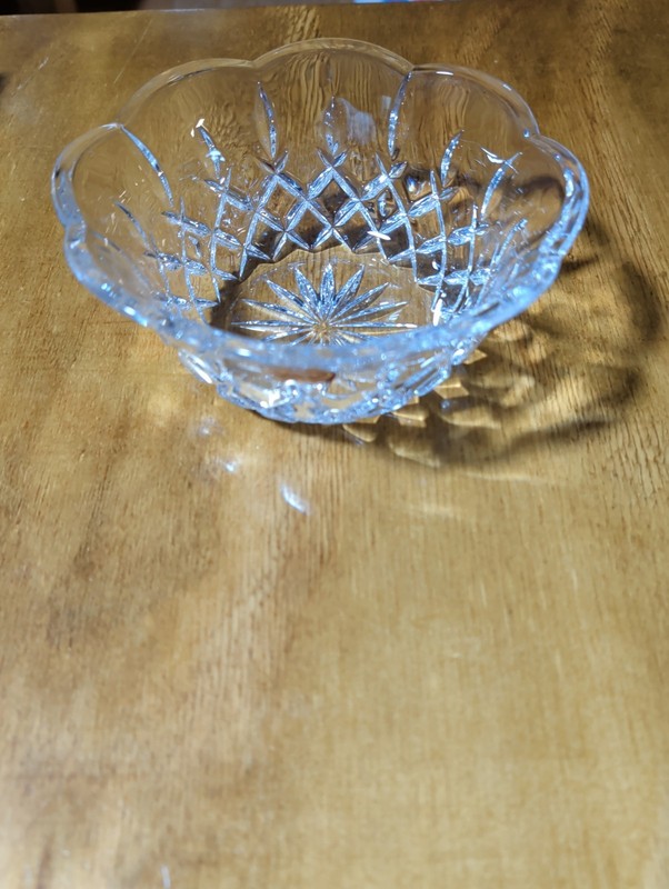 GORHAM Crystal KING EDWARD - 6 1/4" SCALLOPED SERVING BOWL