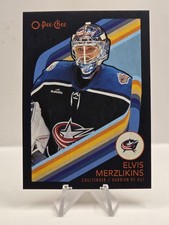 2023-24 O-Pee-Chee - Elvis Merzlikins #372 Retro Black Border /100