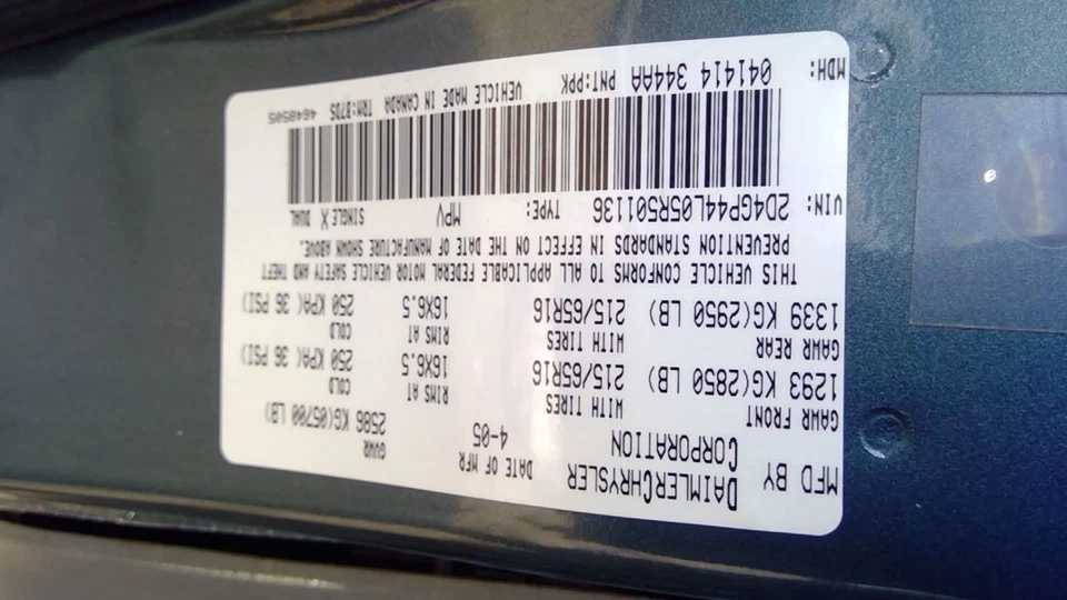 Chassi ECM ABS sem controle de tração compatível com 04-05 CARAVAN 3879429 - Imagem 2 de 4