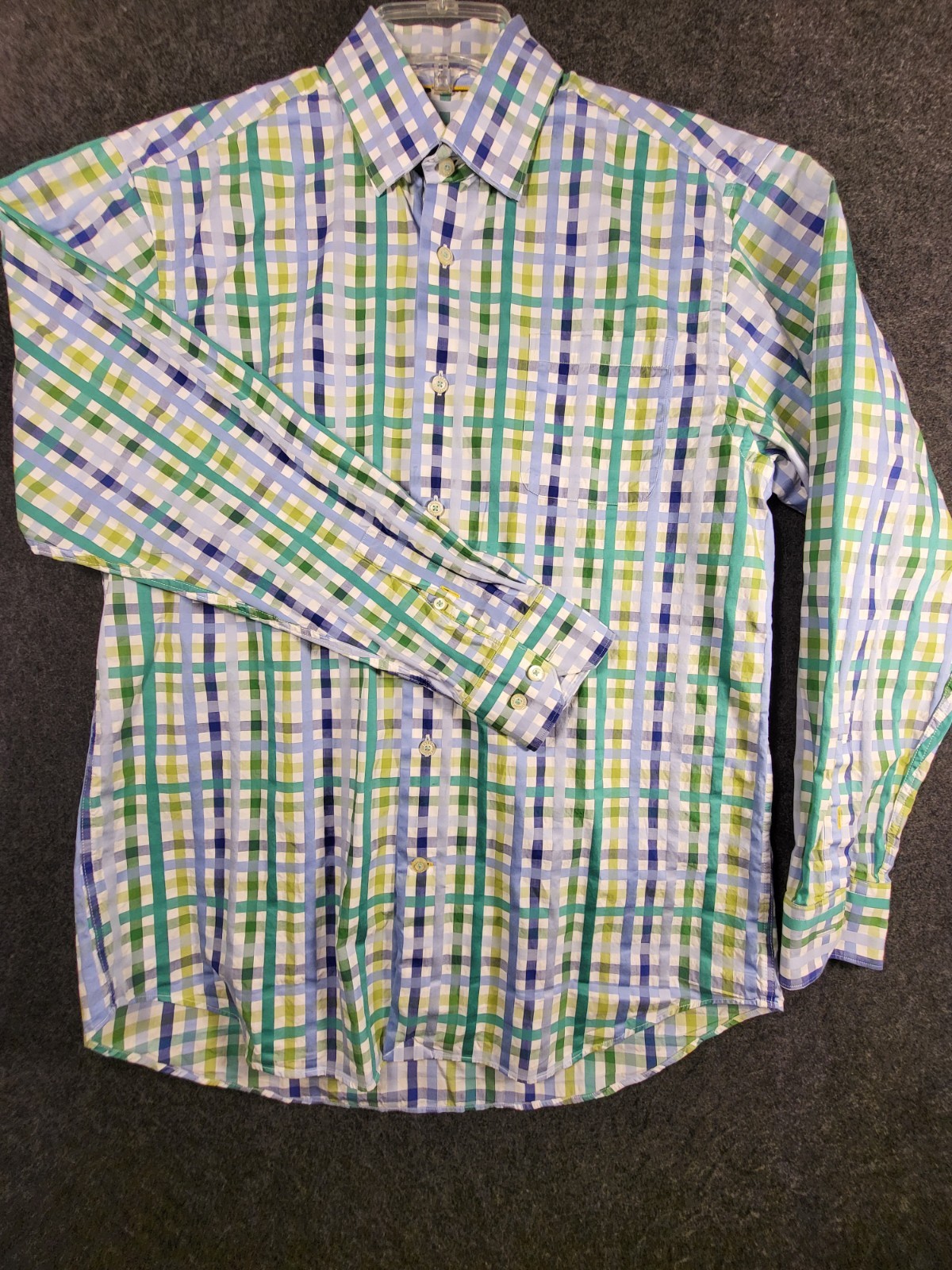 Robert Talbott Classic Plaid Button Down Shirt Me… - image 2