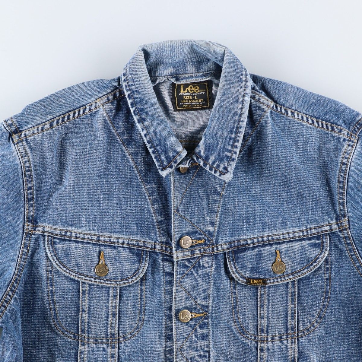 Used Lee BASIC JACKET denim jacket size L men's - image 7