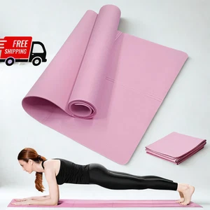 Non Slip Yoga Mat Thick Pilates Fitness Exercise Home Gym Workout Pad