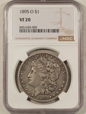 1895-O $1 MORGAN DOLLAR - NGC VF-20 NICE ORIGINAL