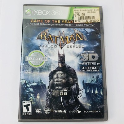 Batman: Arkham Asylum Game of the Year Edition (Xbox 360, 2010) 3D Xtras CIB