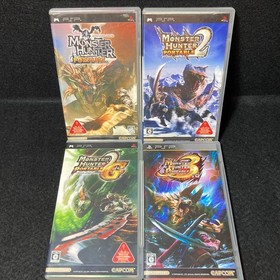 Sony PSP 1000 White NTSC-J Console Monster Hunter Bundle 4 Games Tested