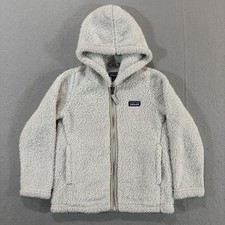 Patagonia Girls Los Gatos Fleece Full Zip Hoodie Sz XS 5-6 Fuzzy Gray