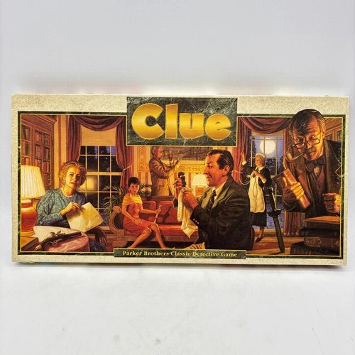 VINTAGE Clue COMPLETE Parker Brothers 1992 Classic Board Game Long Box 90s