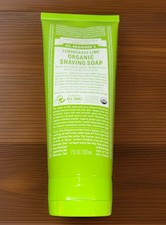 Dr Bronner's Organic Lemongrass Lime Shaving Soap 7 Fl Oz Certified Fair Trade