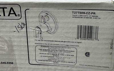 Delta T27T889-CZ-PR Tetra 17T Series Thermostatic Valve Trim*READ*