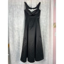 VTG Scott Jessica McClintock Formal Gown Dress 8 Black White Lace Prom Classic