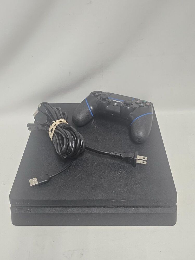 SONY CUH-2215A PS4 SLIM WITH CONTROLLER AND CORDS