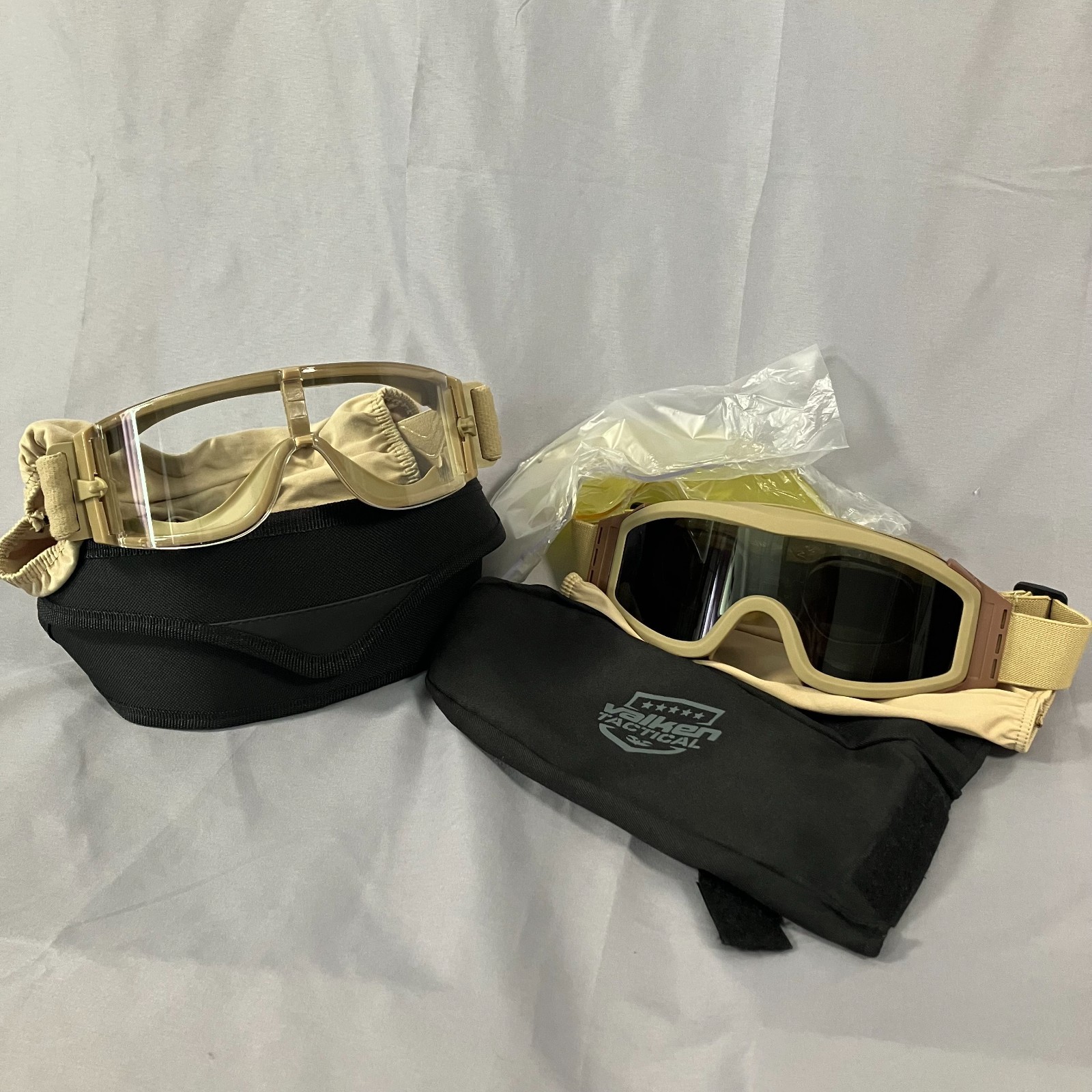 Airsoft Goggles Lot Valken Tactical w/ Lens Inserts & Extra 