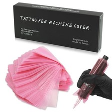 200PCS Tattoo Pen Covers Machine Sleeves Disposable Large 2.5x7.1in Protector