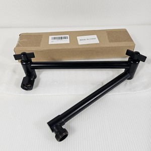 G-Promise Shower Head Extension Arm, Black, Adjustable