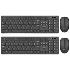 (2pack) Wireless Keyboard and Mouse Combo - Standard Office PC Keyboard and O...