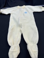 Vintage Carter Yellow Fleece Sleeper Pajamas W Small Dinosaur
