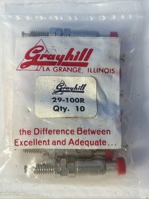 NOS Grayhill 29-100R Red Push Binding Posts 10 pack Panel Mount Test Terminal