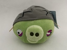 NEW Angry Birds Plush 6" NO SOUND Corporal Pig Cracked Helmet Bad Piggies NWT