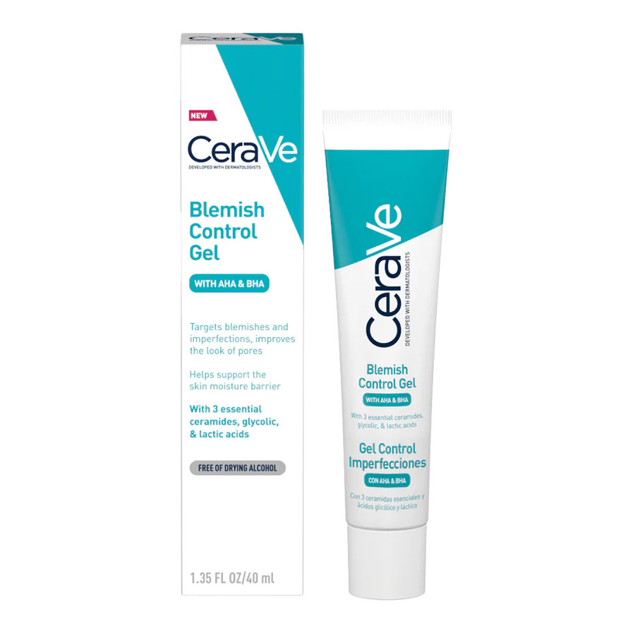 CERAVE | Blemish Control Gel | With AHA & BHA | Alcohol Free | 40ml
