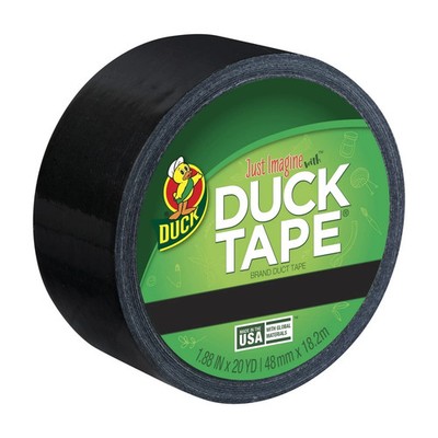 Color Duck Tape Brand Duct Tape, 1.88 in. x 20 yd., Black with Free Dilvery