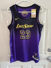 LA Lakers Nike NBA Authentic City LakeShow LeBron James Jersey Men Size Small 40