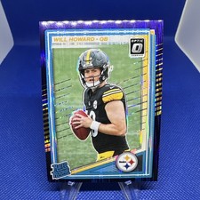 2025 Panini Donruss Optic - Rated Rookie Will Howard #233 Purple Shock Prizm