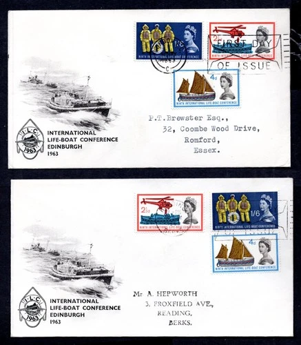 GB - 1963 Lifeboat Phosphor and Ordinary Illustrated First Day Cover