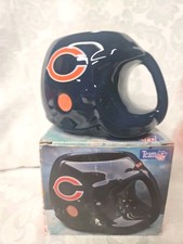 Vintage Chicago Bears Ceramic Football Helmet Mug Team NFL W/ Box 1986!