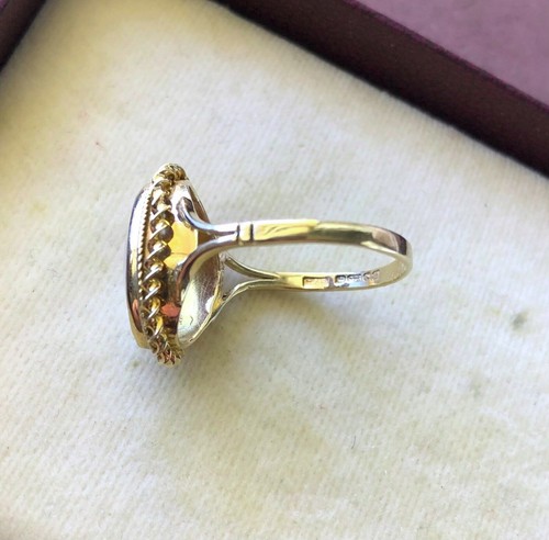 Rose Quartz Ring 18k Gold Plated Ring Handmade Ring Simple Ring Gift For Wife - Picture 7 of 11