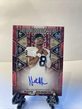 2024 Bowman U Best Nate Johnson Elements of the Game Red Refractor Auto /10