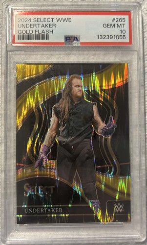 Undertaker Gold Flash Prizm /10 PSA 10 Panini WWE 2024 Select