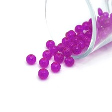 6mm Bright Pink Glass Crackle Beads - US Seller