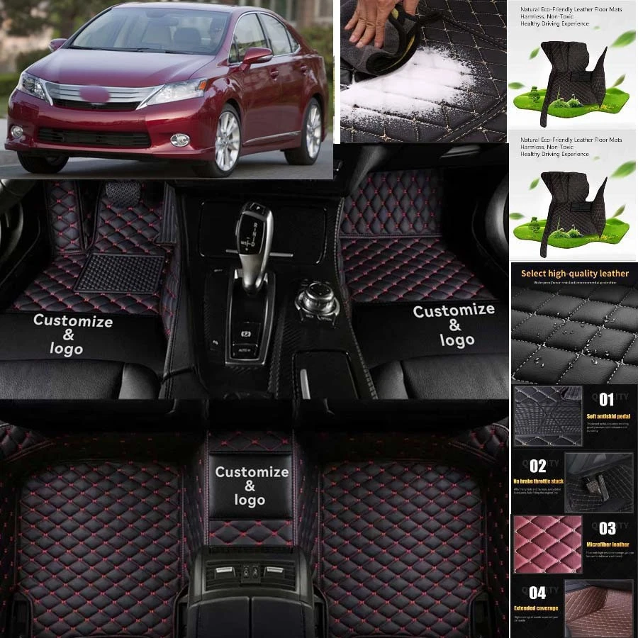 For Lexus HS 250h Car Floor Mats Custom Luxury Waterproof Auto Liners Carpets - Image 4 of 4