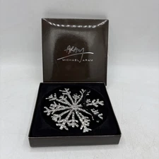 Michael Aram Nickelplate Snowflake Ornament 4" Box Holiday Christmas New
