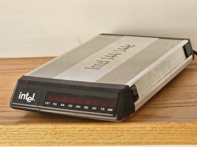 Vintage Modem 14.4 14000 baud INTEL PCFM7600 144/144E Props Cosplay Vintage 80s
