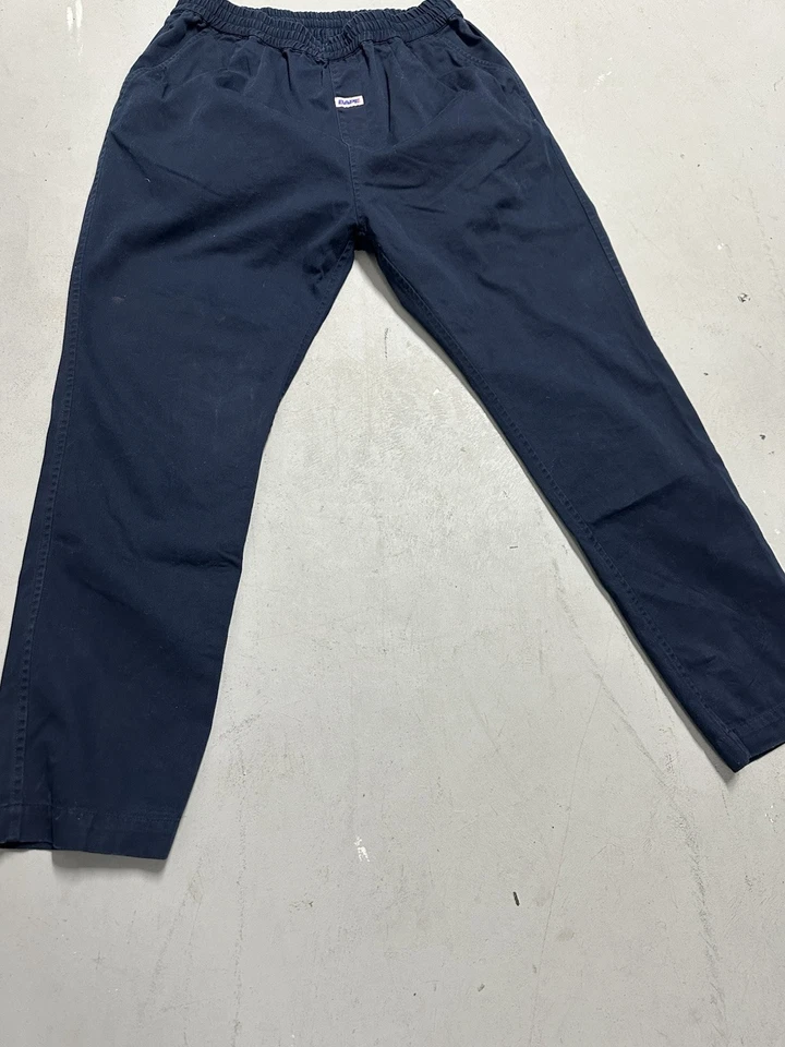 A Bathing Ape BAPE Chino Pants Stretch Navy Blue Work Pants Logo Men Size Large - Image 3 of 4