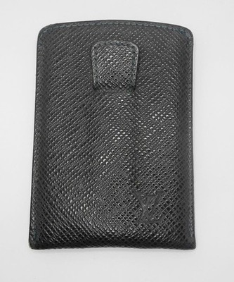 LOUIS's VUITTON's M30544 Taiga Etui cult toilette Business card holder Case Used