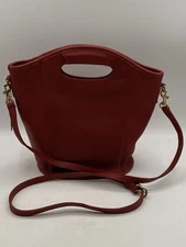 Coach 9993 Vintage 90's Red Mini Shopper Leather Top Handle Tote Purse Crossbody